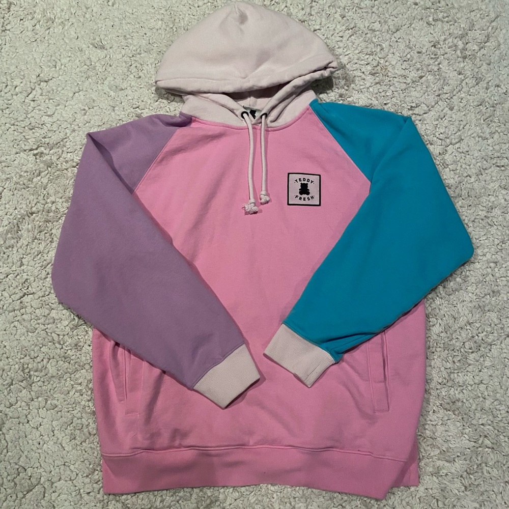 NWOT Teddy Fresh Color Block Hoodie 2.0 Pastel